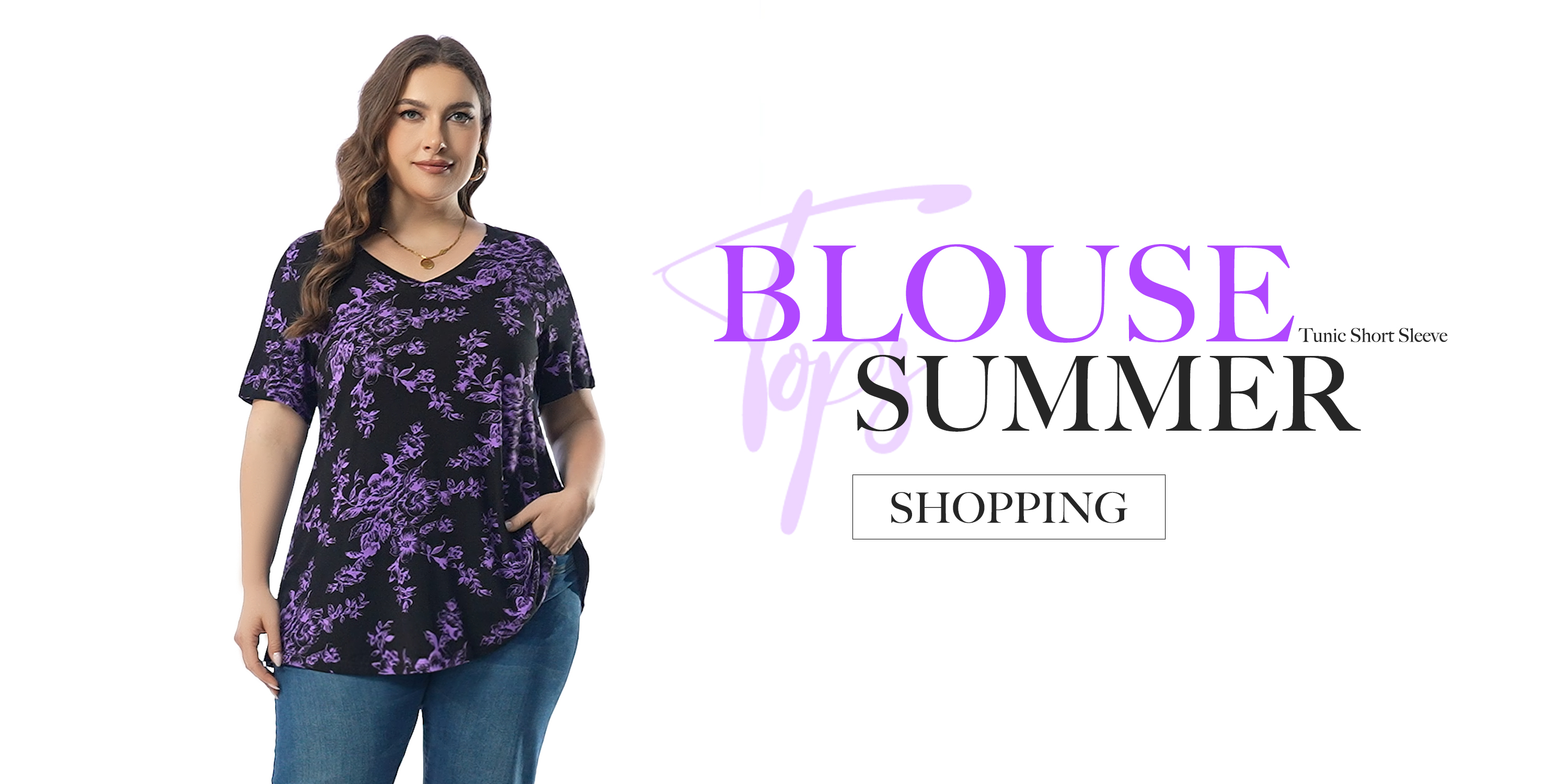 Tencede Womens Plus Size Tops Short Sleeve Tunic Shirts V Neck